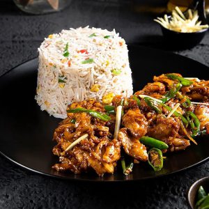 Chicken Chilli Dry with Rice