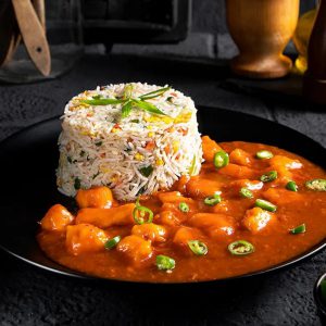 Chicken Manchurian with Rice