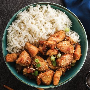 Garlic Sour Chicken with Rice