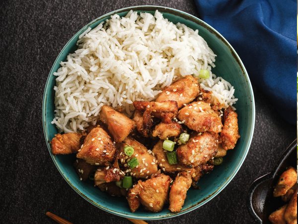 Garlic Sour Chicken with Rice