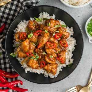 Mangolian Chicken with Rice