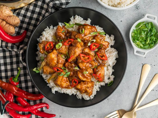 Mangolian Chicken with Rice