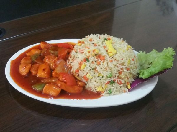 Shashlik Chicken with Rice
